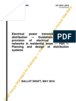 KS 1878-1-2010 Residential Electricity Supply - Planning Design