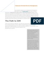 The Path To ISM: IBM's Strategy For Business-Oriented Service Management