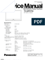 Panasonic TH42PX75U Chassis GP10DHU TV Plasma Service Manual