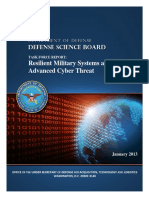 DoD Science Board Task Force Report: Resilient Military Systems and The Advanced Cyber Threat