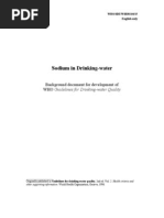 Sodium in Drinking-Water: Background Document For Development of WHO Guidelines For Drinking-Water Quality