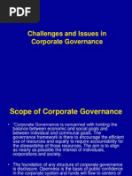 Challenges and Issues in Corporate Governance