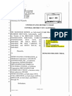 New Complaint of FRAUD and RACKETEERING Against Nithyananda in USA - Feb 2013