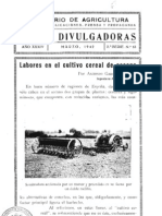 Labores en El Cultivo Cereal de Secano - 1942 PDF