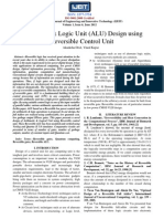 Arithmetic & Logic Unit (ALU) Design Using Reversible Control Unit