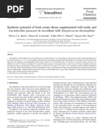 Synbiotic Potential of Fresh Cream Cheese