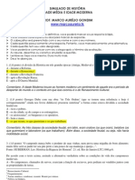 RESOLUÇÃO SIMULADO HISTÓRIA IDADE MÉDIA IDADE MODERNA PROF. MARCO AURELIO GONDIM (WWW - Marcoaurelio.tk)