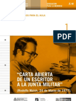 Carta Abierta de Un Escritor A La Junta Militar - Walsh