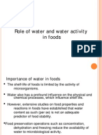 Lecture 1-Role of Water and Water Activity in Foods