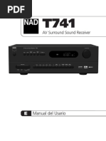 T 741 A V Surround Sound Receiver - Spanish Manual