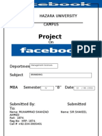 Project On Face Book