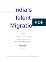 India's Talent Migration - An Indicus Manpower Whitepaper