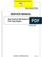 DENSO Common Rail Hino E13C Service Manual Pages