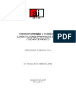 Comportamiento y Diseno de Cimentaciones Profundas en La Ciudad de Mexico PDF