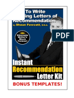 Recommendation Letter Templates