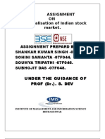 Demutualisation of Indian Stock Exchange