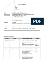 Daily Lesson Plan Maths