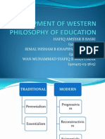 Development of Western Philosophy of Education