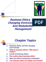 1business Ethics The Changing Environemnt and Stakeholder Management