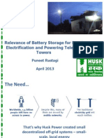 Relevance of Battery Storage For Rural Electrification and Powering Telecom Towers - Puneet Rustagi