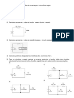 Exercícios de Grandezas Elétricas e Lei de Ohm.