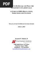 A Practical Guide To OSHA Regulations, Inspections and Citations