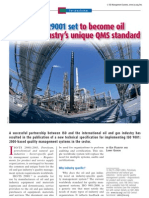 ISO/TS 29001 Set: To Become Oil and Gas Industry's Unique QMS Standard