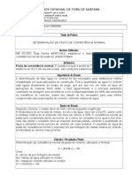 3º Relatório Determinação Da Pasta de Consistência Normal