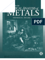 A Manual For The Chemical Analysis of Metals