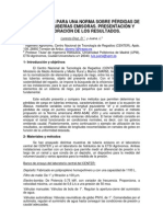 Alternativas para Una Norma Sobre Pérdidas de Carga en Tuberías Emisoras. Presentación y Elaboración de Los Resultados.