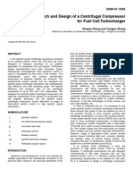 Research and Design of A Centrifugal Compressor For Fuel Cell Turbocharger