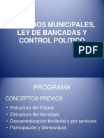 Concejos Municipales, Ley de Bancadas y Control