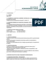 Programa Problemática Del Arte Latinoamericano Del SXX. Comisión D.