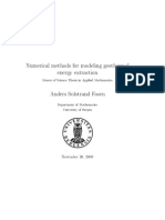 Numerical Methods For Modeling Geothermal Energy Extraction Anders Solstrand Fosen