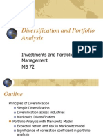 Diversification and Portfolio Analysis