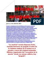 Noticias Uruguayas Jueves 11 de Abril Del 2013