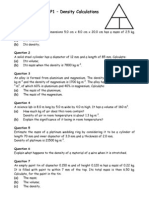 Y10 Homework About Density