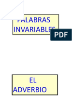 Lengua Palabras Invariables