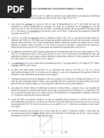 Problemas Repaso Calorimetría, Dilatación Térmica, Equilibrio Térmico, Gases