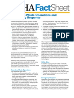 Sheet: Hazardous Waste Operations and Emergency Response