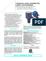 Model 872 Ultrasonic Level Transmitter Two-Wire, Loop Powered