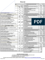 Price List: Inspection (Cwi, Cawi, Scwi)