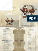 King's Pizza Menu