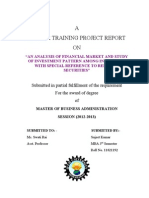 A Summer Training Project Report ON: Submitted in Partial Fulfillment of The Requirement For The Award of Degree of