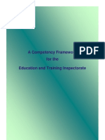 A Competency Framework For The Education and Training Inspectorate