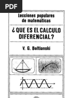 Que Es El Calculo Diferencial - Ed MIR - Boltianski