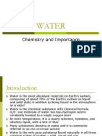 Water: Chemistry and Importance