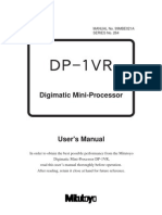 Mitutoyo DP-1VR PDF