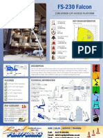 Falcon FS230 Narrow Spider Lift Specification Sheet