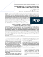 Identidade e Trabalho Na Contemporaneidade - Repensando Articulações Possíveis